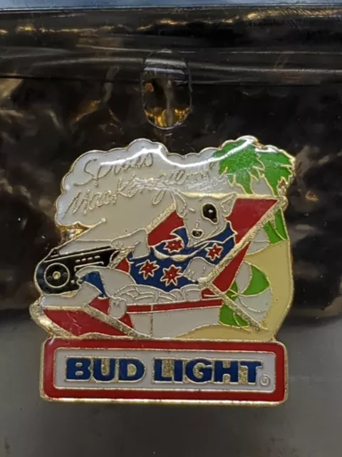 Vintage Bud Light Spuds Mackenzie Dog Collectors PinBack Lapel Hat Pin Button