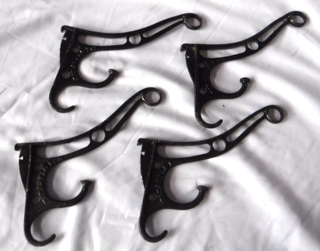 Antique~Cast Iron~Victorian Double Hook~Hat Rack~Hall Tree~Railroad~Train~Shelf
