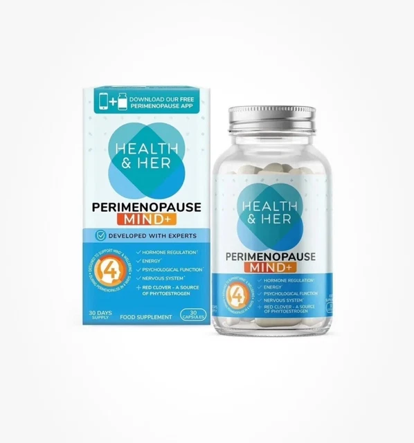 HEALTH AND HER Perimenopause Mind+ Supplements for Women Support for