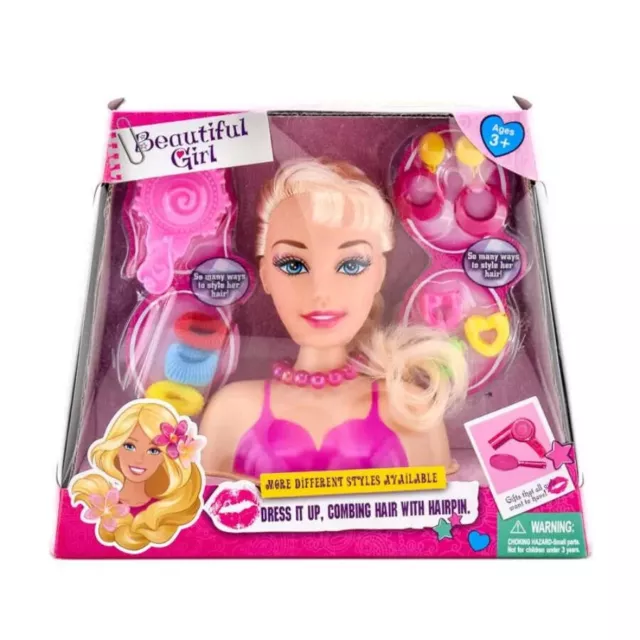 Girls Pretty Makeup Toys Kids Princess Head Styling Doll Half Body Head Dolls UK