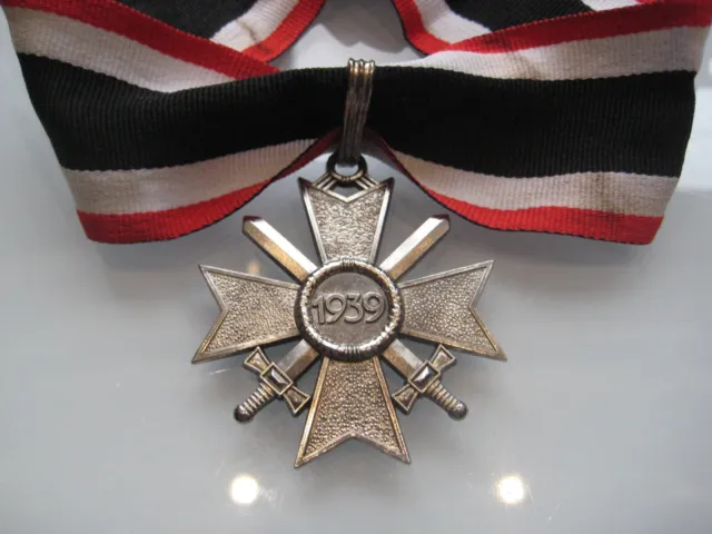 Original knight cross war Merit Cross 1939 with swords and ribbon with stamps 41