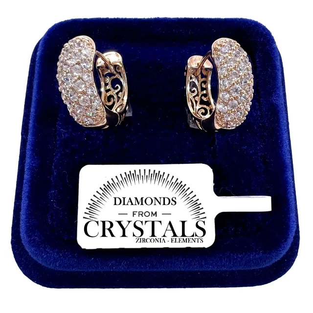 Cercle Punto Luce Boucles Pl. or Jaune 18K avec des Crstaux Swarovsk