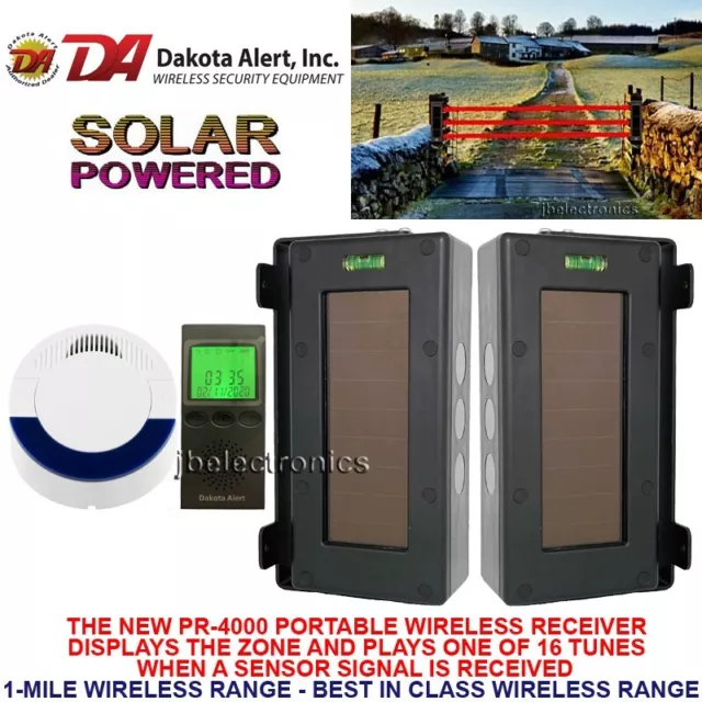 Dakota Alert Sba-4000 Break Beam Driveway Alarm + 1 Pr-4000 Portable Receiver