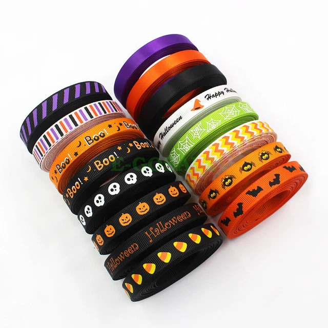 10Yards 10mm Halloween Ribbon Gift Packaging Party Decoration Webbing👍