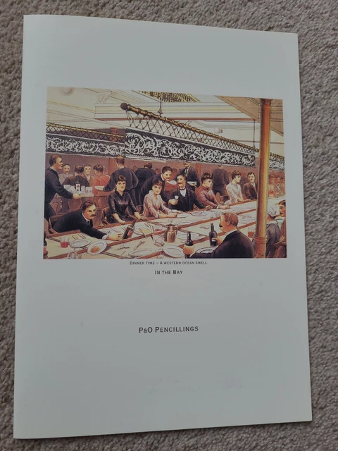 Vintage Canberra Cruise Luncheon Menu P&0 Pencillings - Thursday - 2Nd Sept 1993