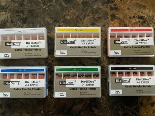 DIADENT Gutta Percha Points Endodontic Product .04 Taper ( 1 Pk = 60 Point)