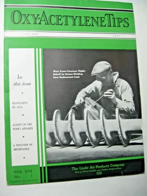 January 1937 Oxy-Acetylene Tips Magazine