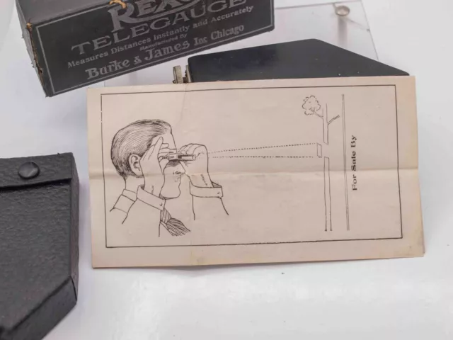 Antique Boxed - Burke & James Rexo Telegauge Early Camera Rangefinder 3