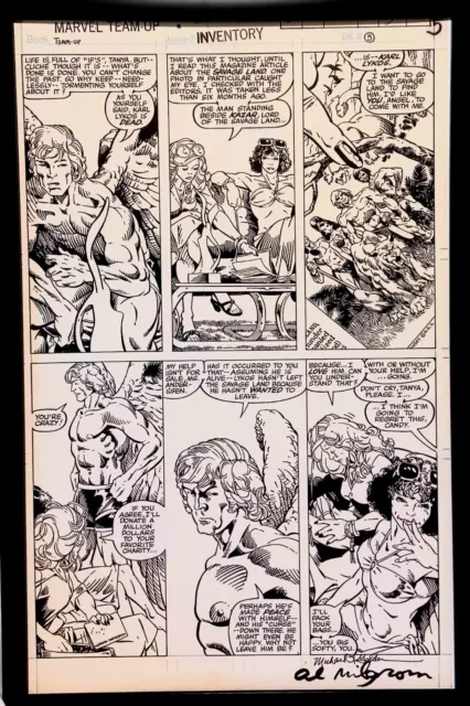 Marvel Fanfare #1 pg. 5 Michael Golden 11x17 FRAMED Original Art Poster Comic