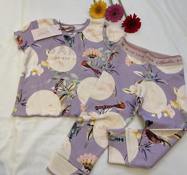 Set top e leggings pigiami da notte Ted Baker per ragazze nuovi con etichette età 12-18 mesi