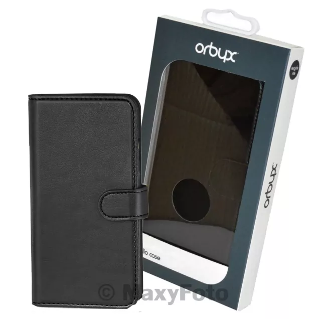 Orbyx Custodia Originale Flip Cover Folio Case Samsung Galaxy S5 Neo G903F Nera