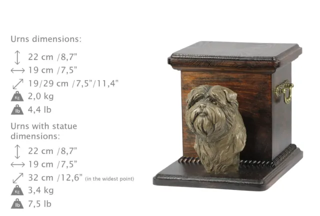 Apfen Pincher, dog urn made of cold cast bronze, ArtDog, CA - kind2