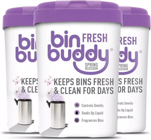 X3 BIN BUDDY flor de primavera fresca, desodorante de contenedor ambientador en polvo