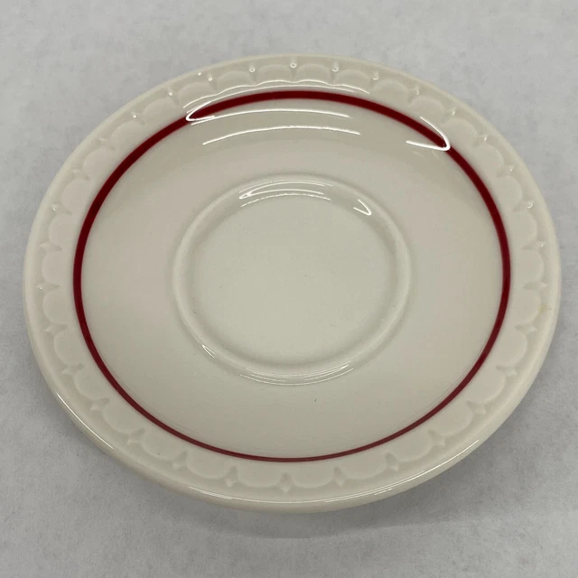 1961 Syracuse Cardinal Line Red Railroad Hotel Ware Econo-Rim Saucer