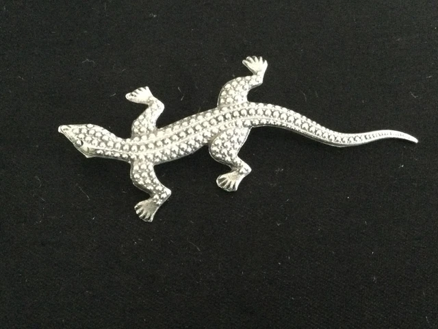 Pendentif Salamandre Couronnée En Argent