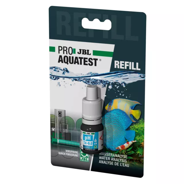 Kit de test de pH JBL 7,4-9,0 réactif (recharge) - pack de recharge - eau douce - eau de mer