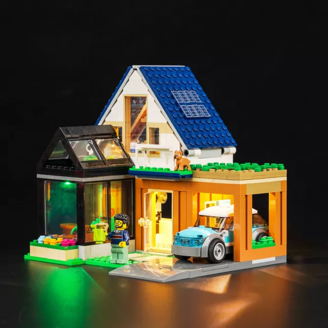 BrickBling LED Licht Kit für LEGO Family House and Electric Car 60398 Dekor Set