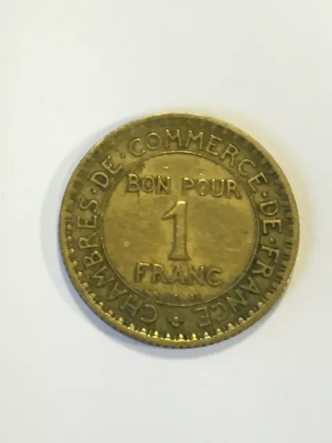 Monnaie Frankreich 1 Franc Zimmer Von Handels- 1920
