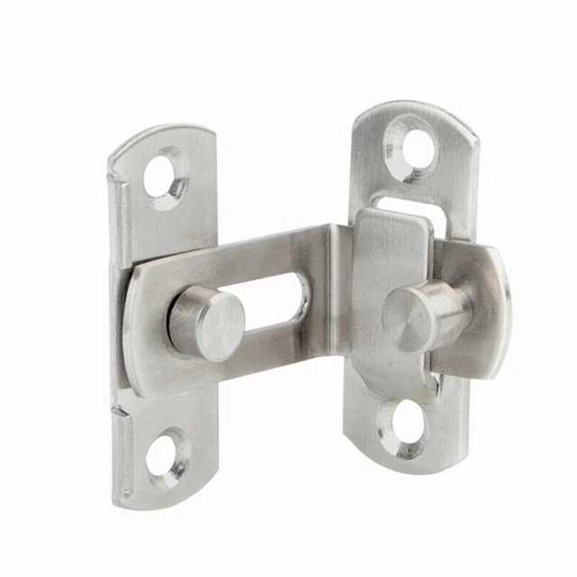 90° Solide Loquet de Porte Verrou Acier Inoxydable Coulissante Angle Droit