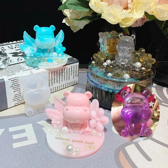Diy Three-dimensional Hippo Big Ear Dog Ornaments Pendant Silicone Mold