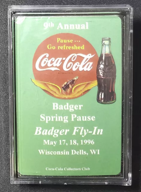 Coca-Cola Badger Fly-In May 17-18 1996 Wisconsin Playing Cards Deck New In Box