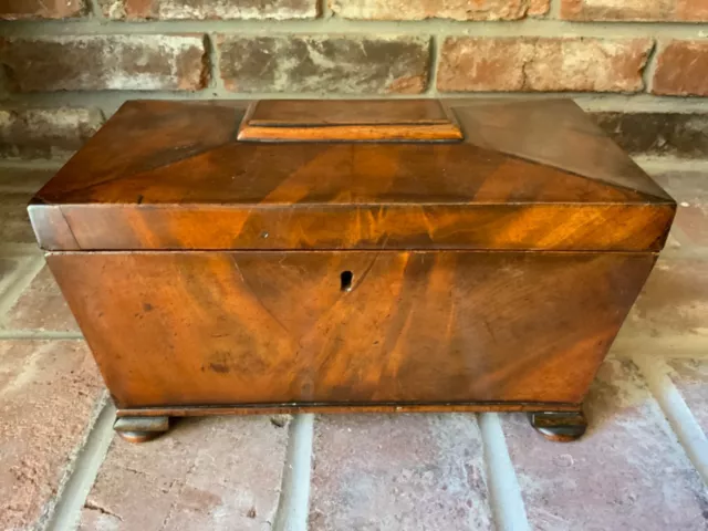 Beautiful English Victorian Rosewood Double Tea Caddy Circa 1860