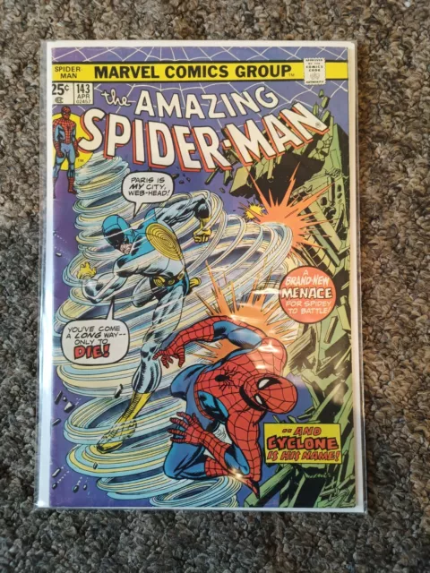 Amazing Spider-Man #143 1975 Cent Copy 1st Appearance of Cyclone