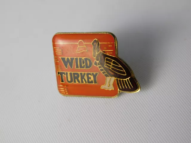 Wild Turkey Kentucky Bourbon Whiskey Pin Button Distillery Advertising Vintage