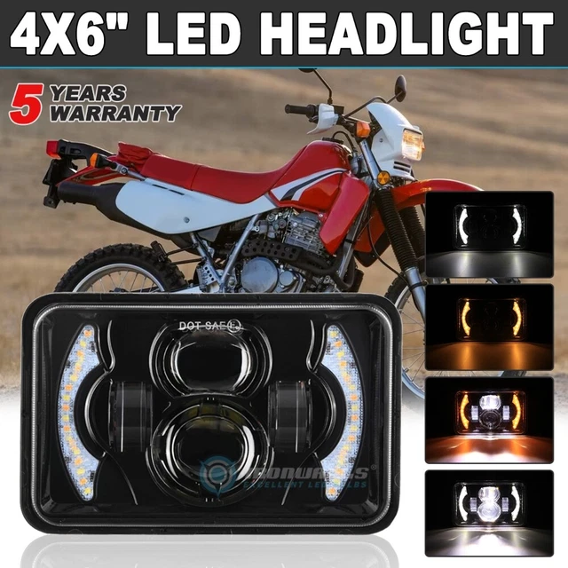Unbranded 4x6 LED Headlight – Hi/Lo Beam Sealed – Fits Honda XR250 / XR650L / XR650R – DOT/SAE
