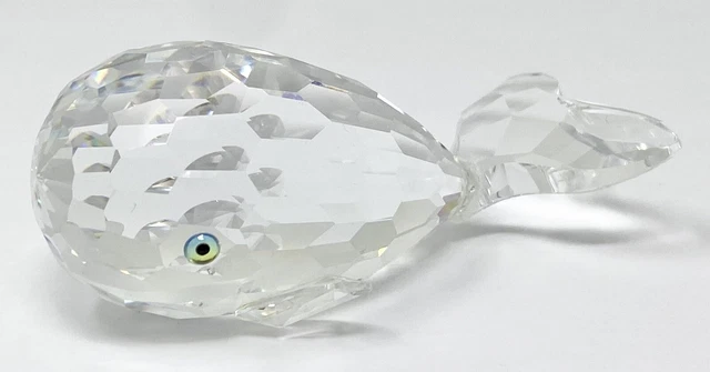Vintage SCS Swarovski 014483 Whale AKA Smiley Whale Moby Dick Crystal Figurine
