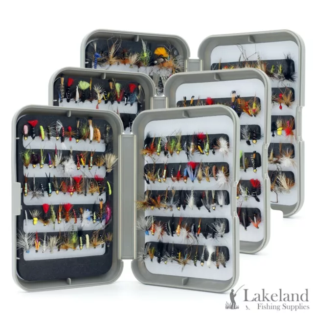 G Fly Box + Assortita Ninfa Testa Secca, Umida, Oro, Cicalini Trota Mosche da Pesca