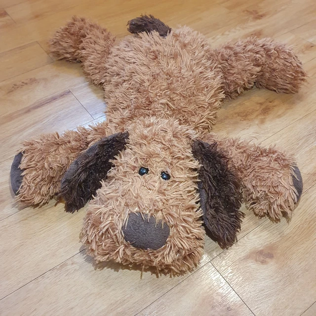 VINTAGE TESCO BROWN Floppy Dog Soft Plush Toy Approx 18" Large