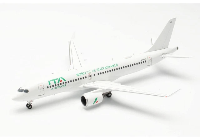 Herpa modèle d'avion Airbus A320 ITA Airways Paolo Rossi, EI-DTE à l'échelle 1:200 - modèle de Snap-Fit, modélisme, décoration, d'avion avec Support, fabriqué en Plastique