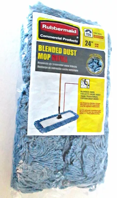 Rubbermaid  dust mop refill Commercial Products blended 24 in 086876222067 new
