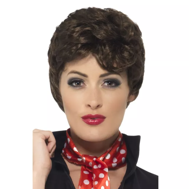 Adult Ladies Official Licensed Rizzo Grease Wig 50s Retro Fancy Dress Accessory