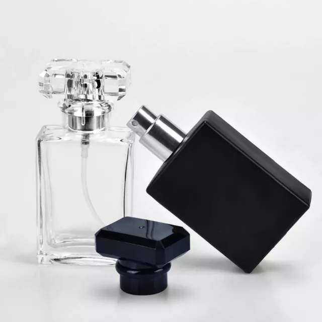 Refillable Crystal Clear Perfume Atomizer Empty Glass Spray Bottle Containers