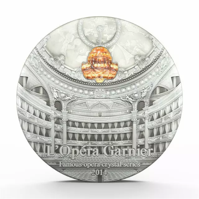Palau 2014 $10 Famous Opera - Paris Palais Garnier 2 Oz Silbermünze