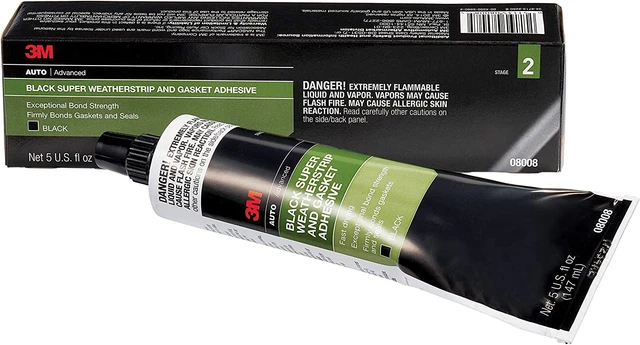 1 per Pack Black Super Weatherstrip And Gasket Adhesive 08008 5 Fl Oz