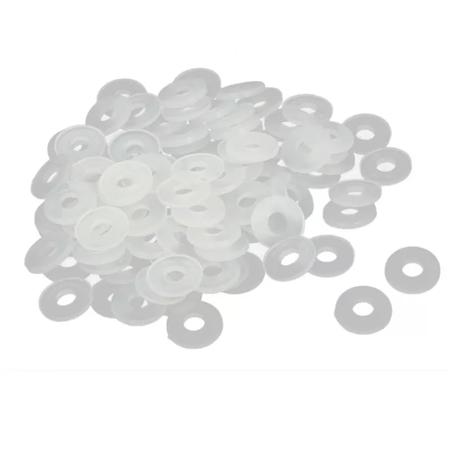 100x Piatto Nylon rondelle Isolanti Rondelle Guarnizione Distanziali M3x8x1mm