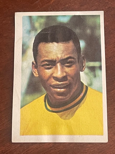 Carte De Collection Rare – Pelé Coupe Du Monde 1970 – Édition Française Fiche Onze Mondial – Vintage