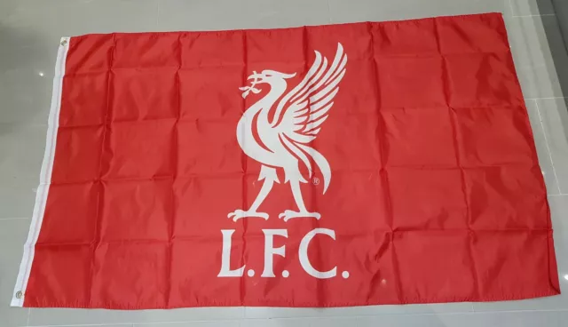 Liverpool FC Officiel Liver Bird Drapeau / Bannière - Lfc - Rouge et Blanc 5 FT