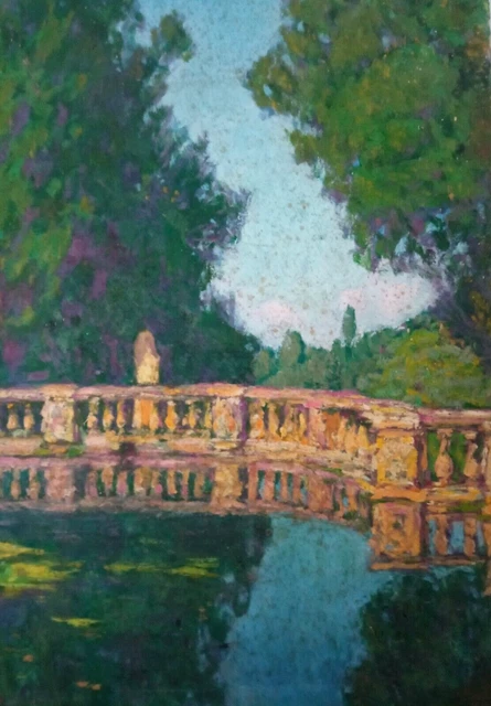 Tableau Paul Jamot - Jardin De L'artiste à Bièvres - Huile Sur Toile Signée