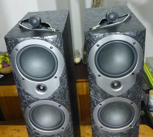 MISSION SPEAKERS BLACK 150W Ohm Floor standing M34 HiFi speakers