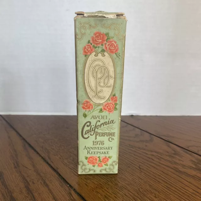 Avon California Perfume Co 1976 Anniversary Keepsake Bottle And Box EMPTY Vtg