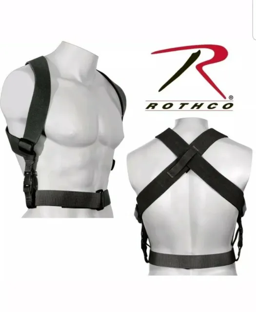 Tactical Belt Men's Suspenders X-Back Combat Adjustable Duty Belt