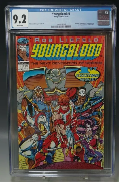 Comic Book Youngblood #1 1992 Image Rob Liefeld  Cgc 9.2 Graded