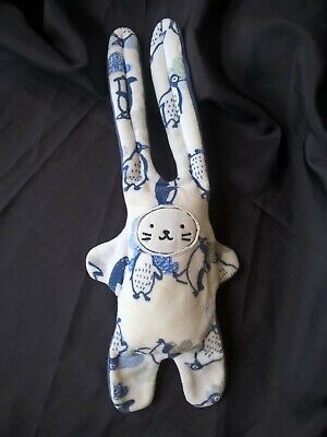 Catimini Doudou lapin blanc dinosaures revers bleu catimini 