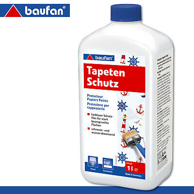 Baufan 1L Papel Pintado Protección Pintura Protectora Película de la Pared