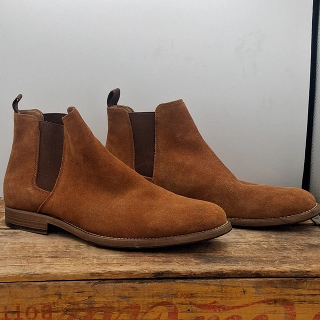 Kristopher SONOMA KRISTOPHER CHELSEA Boots Mens 9 Whiskey Brown Suede Leather ...