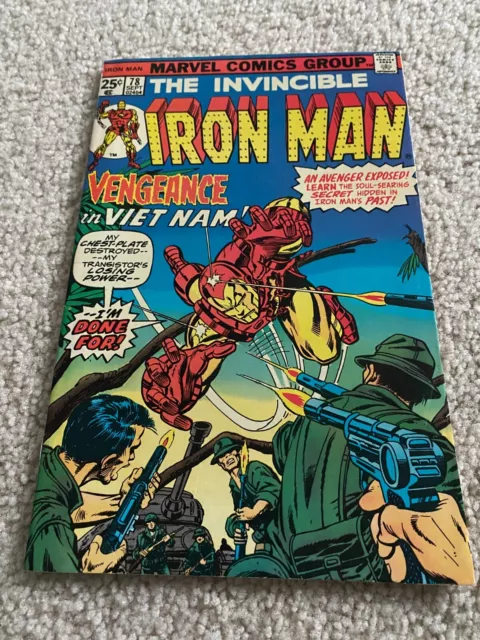 Iron Man  78  VF+  8.5  High Grade  Vengeance Fron Viet Nam  1975